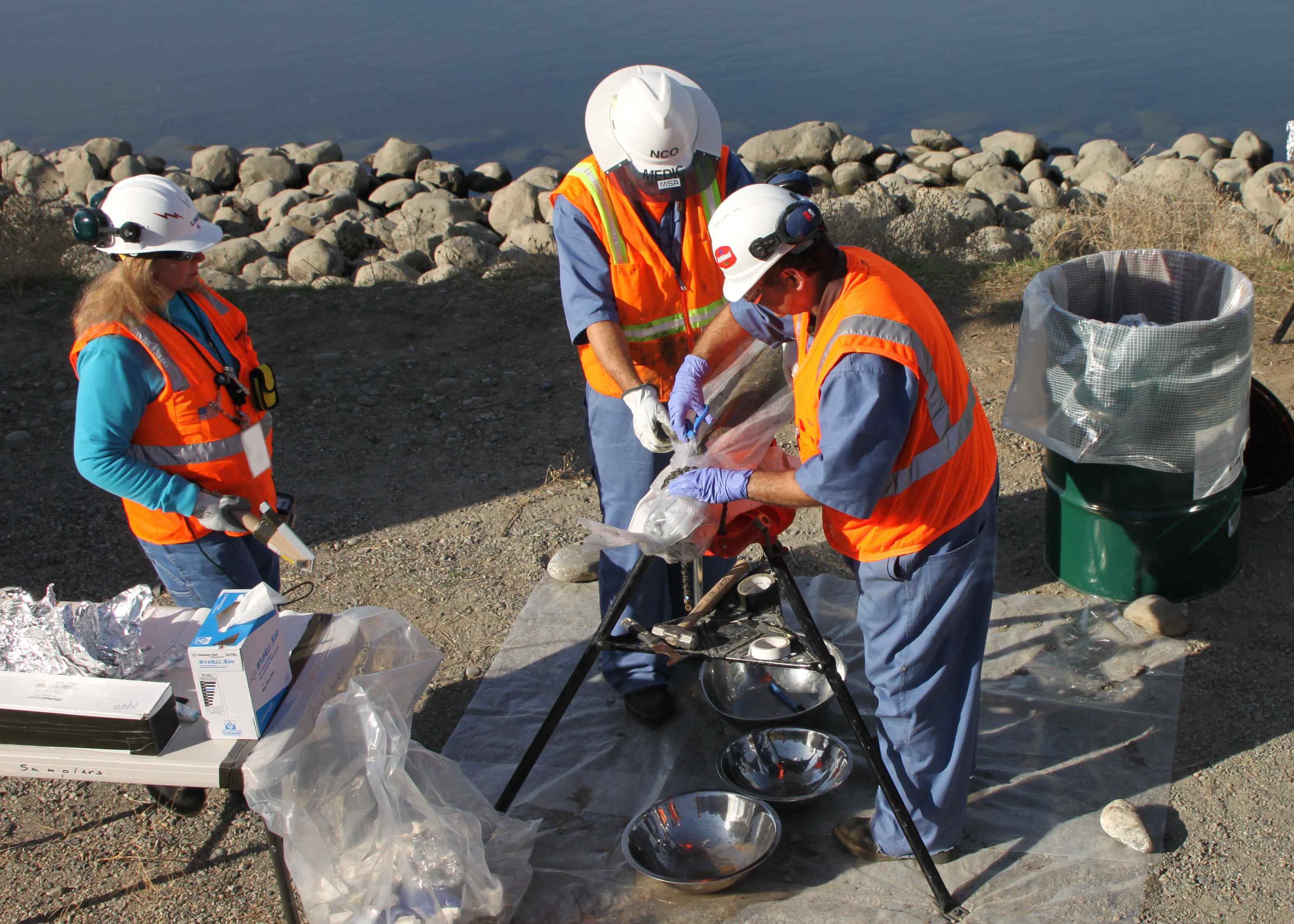 MH Chew field sampling work at Hanford site