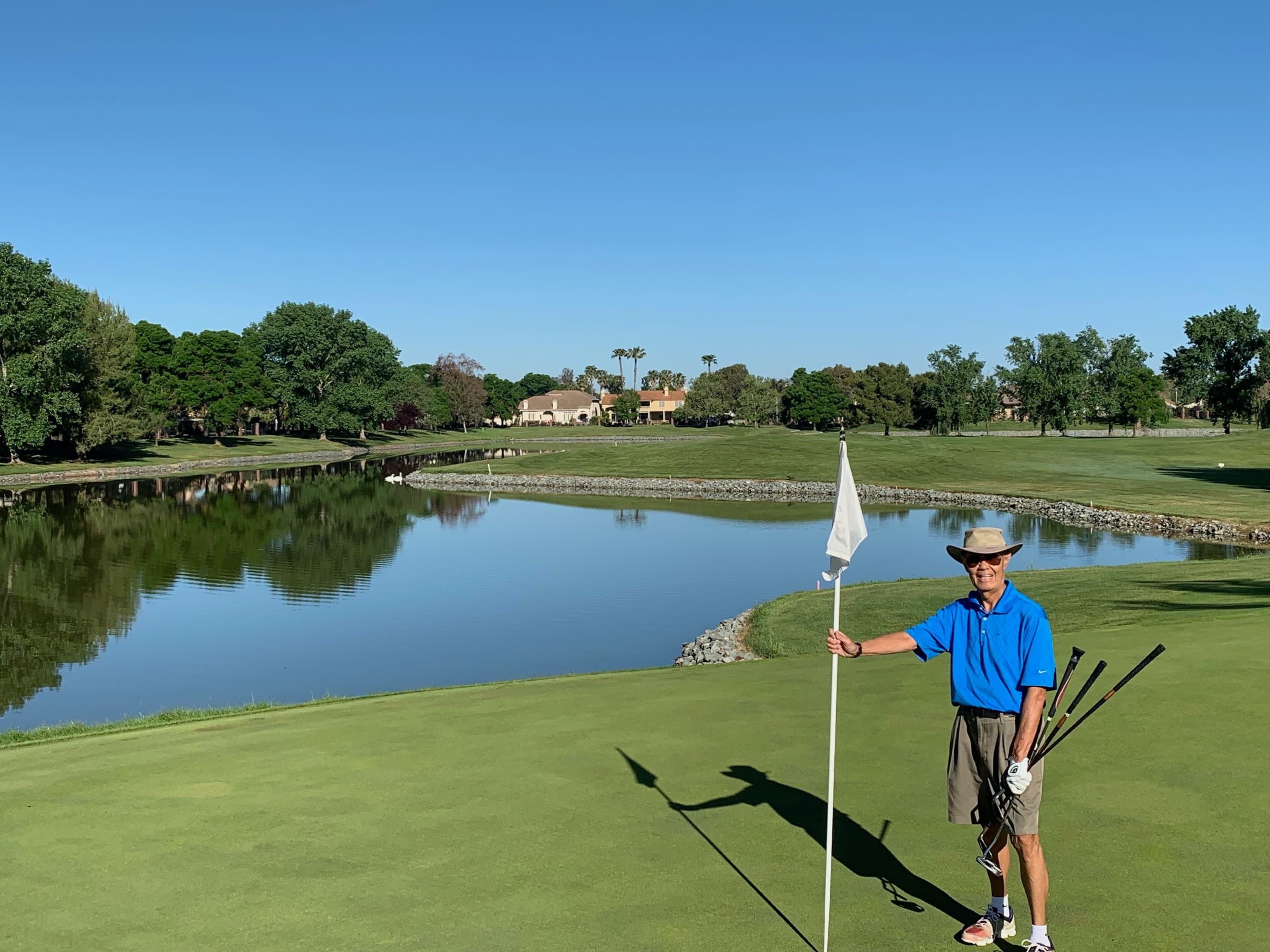 Mel Chew on the golf course